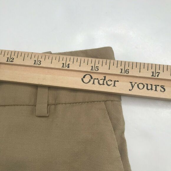 Talbots Heritage Pant Womens 6 Tan Mid Rise Wool Blend Flat Front Pockets AS IS - Picture 7 of 10